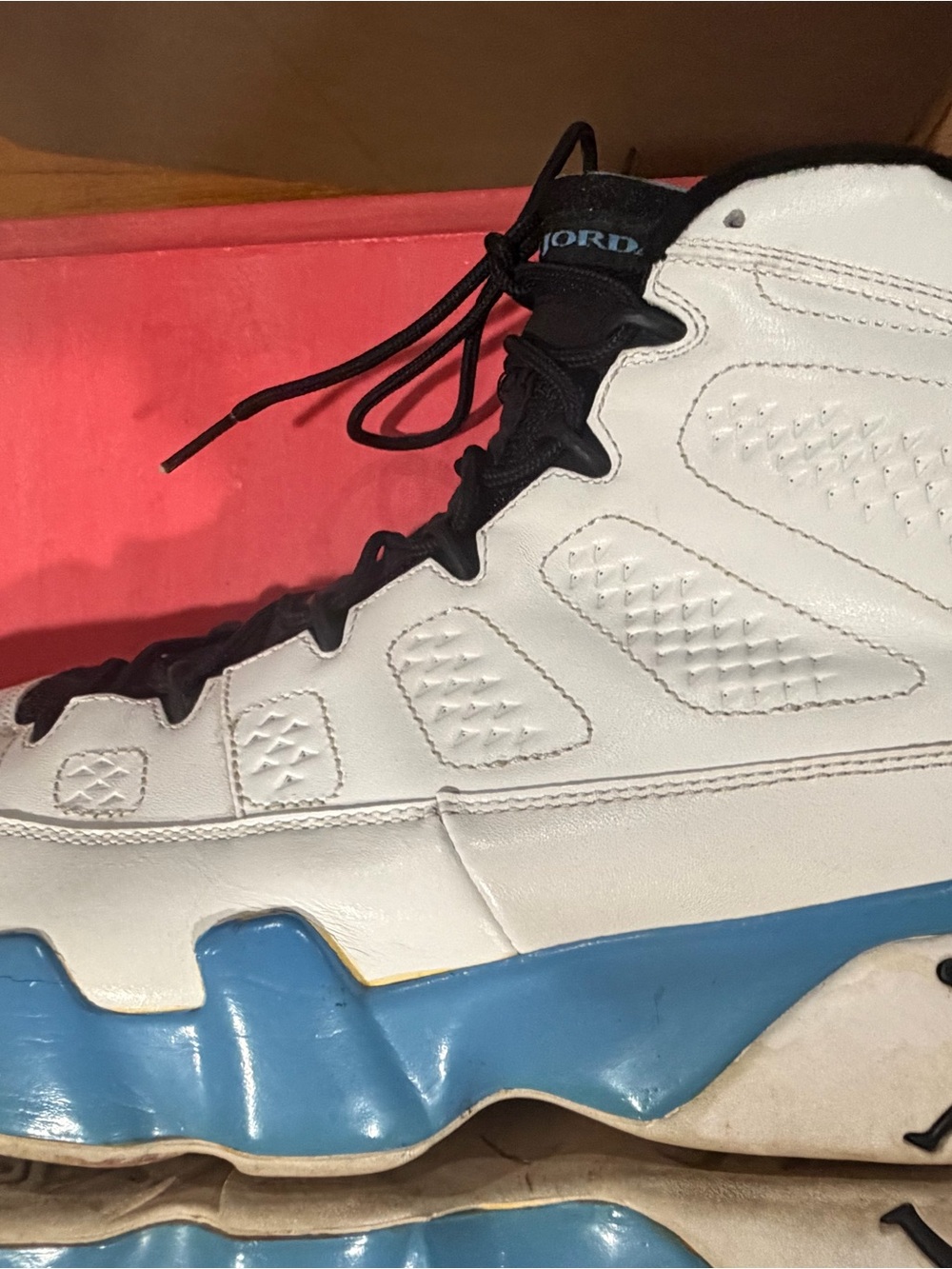 Air Jordan White & Blue Retro Basketball Shoe Size 14. - Picture 10 of 10